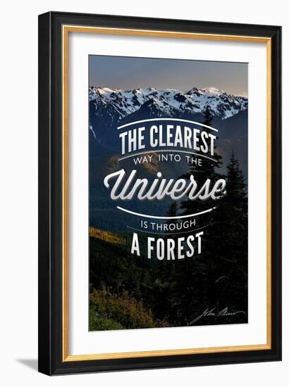 John Muir - the Clearest Way-Lantern Press-Framed Art Print