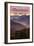John Muir - the Mountains are Calling - Black Mountain - Sunset-Lantern Press-Framed Art Print