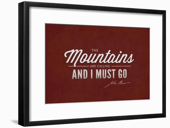 John Muir - the Mountains are Calling-Lantern Press-Framed Art Print
