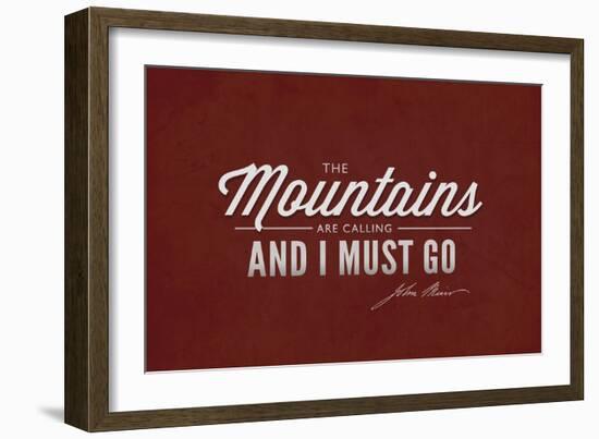 John Muir - the Mountains are Calling-Lantern Press-Framed Art Print