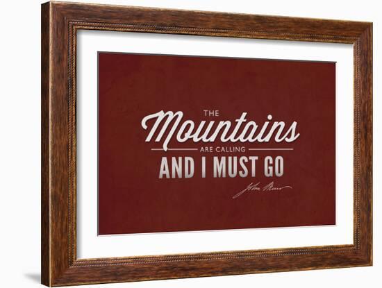 John Muir - the Mountains are Calling-Lantern Press-Framed Art Print