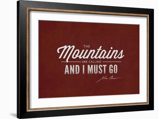 John Muir - the Mountains are Calling-Lantern Press-Framed Art Print