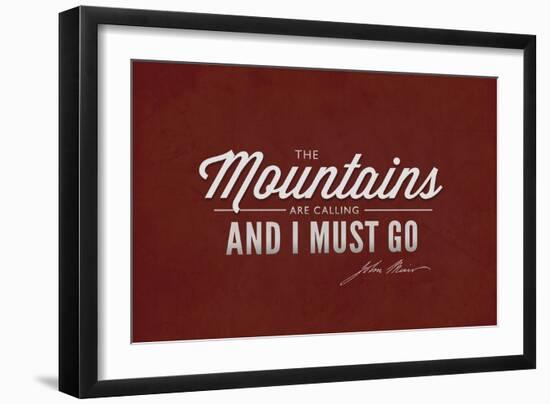 John Muir - the Mountains are Calling-Lantern Press-Framed Art Print