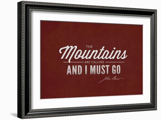 John Muir - the Mountains are Calling-Lantern Press-Framed Art Print