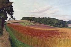 Harvesting, Printed at the Baynard Press, for School Prints Ltd.-John Northcote Nash-Framed Giclee Print