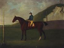 Creeper' a Bay Colt with Jockey Up at the Starting Post at the Running Gap in the Devils Ditch,…-John Nost Sartorius-Mounted Giclee Print