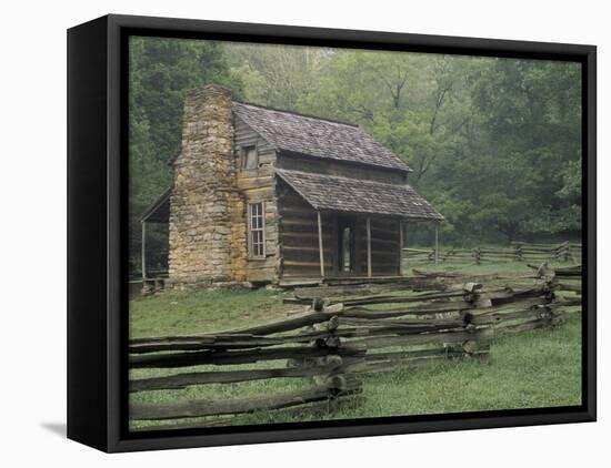 John Oliver Cabin in Cades Cove, Great Smoky Mountains National Park, Tennessee, USA-Adam Jones-Framed Premier Image Canvas