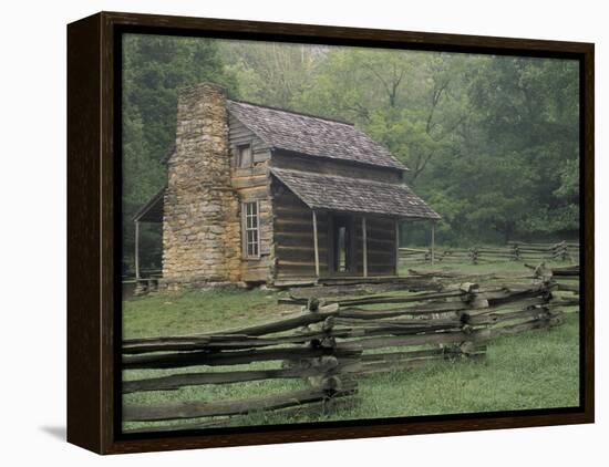 John Oliver Cabin in Cades Cove, Great Smoky Mountains National Park, Tennessee, USA-Adam Jones-Framed Premier Image Canvas