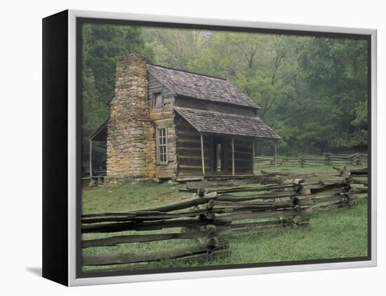 John Oliver Cabin in Cades Cove, Great Smoky Mountains National Park, Tennessee, USA-Adam Jones-Framed Premier Image Canvas