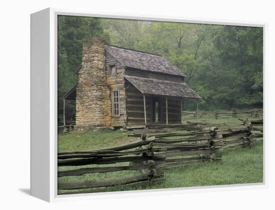 John Oliver Cabin in Cades Cove, Great Smoky Mountains National Park, Tennessee, USA-Adam Jones-Framed Premier Image Canvas