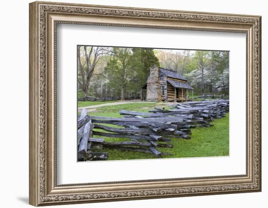 John Oliver Cabin in Spring, Cades Cove Area, Great Smoky Mountains National Park, Tennessee-Richard and Susan Day-Framed Photographic Print