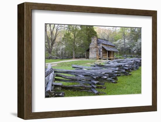 John Oliver Cabin in Spring, Cades Cove Area, Great Smoky Mountains National Park, Tennessee-Richard and Susan Day-Framed Photographic Print