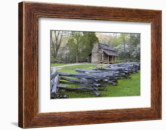 John Oliver Cabin in Spring, Cades Cove Area, Great Smoky Mountains National Park, Tennessee-Richard and Susan Day-Framed Photographic Print