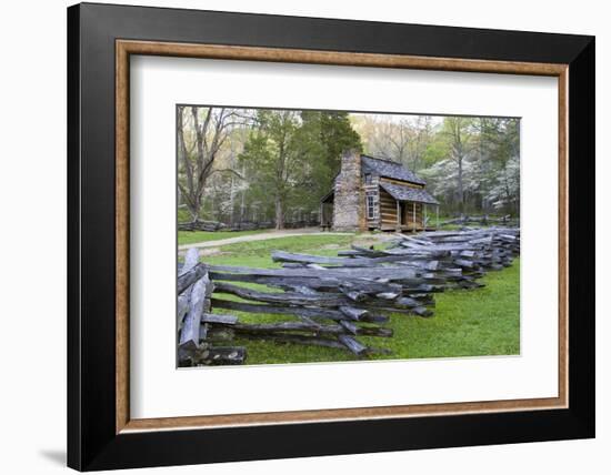 John Oliver Cabin in Spring, Cades Cove Area, Great Smoky Mountains National Park, Tennessee-Richard and Susan Day-Framed Photographic Print