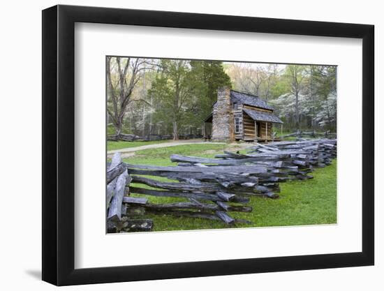 John Oliver Cabin in Spring, Cades Cove Area, Great Smoky Mountains National Park, Tennessee-Richard and Susan Day-Framed Photographic Print