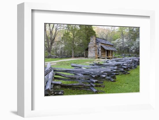 John Oliver Cabin in Spring, Cades Cove Area, Great Smoky Mountains National Park, Tennessee-Richard and Susan Day-Framed Photographic Print