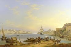 Grand Harbour, Valletta, Malta, 1850-John or Giovanni Schranz-Laminated Giclee Print