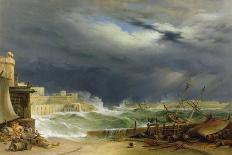 Grand Harbour, Valletta, Malta, 1850-John or Giovanni Schranz-Laminated Giclee Print