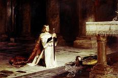 Aspirant Knight Keeping Vigil of Arms for Entry into Knighthood, Illustration from 'Romance and…-John Pettie-Giclee Print