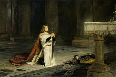 Aspirant Knight Keeping Vigil of Arms for Entry into Knighthood, Illustration from 'Romance and…-John Pettie-Giclee Print