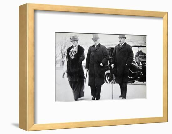 John Pierpont Morgan, American financier and banker, with his son and daughter, 1912-Unknown-Framed Photographic Print