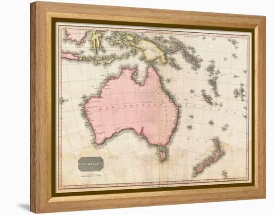 John Pinkerton's Map of Australia and the South West Pacific, 1818-E. J. Pinkerton-Framed Premier Image Canvas