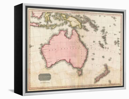 John Pinkerton's Map of Australia and the South West Pacific, 1818-E. J. Pinkerton-Framed Premier Image Canvas
