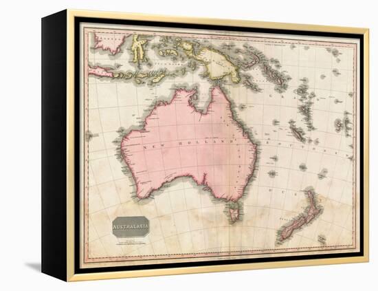 John Pinkerton's Map of Australia and the South West Pacific, 1818-E. J. Pinkerton-Framed Premier Image Canvas