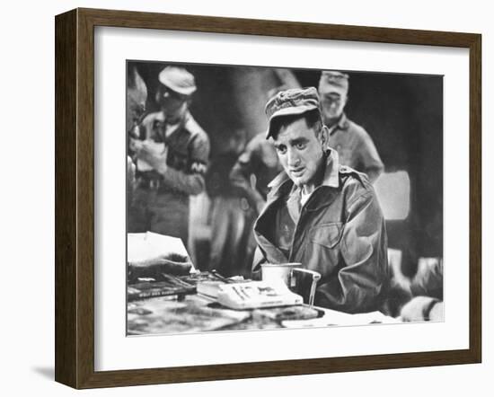 John Ploch, One of the Returned Americans, During Korean War Prisoner Exchange at Freedom Village-Michael Rougier-Framed Photographic Print