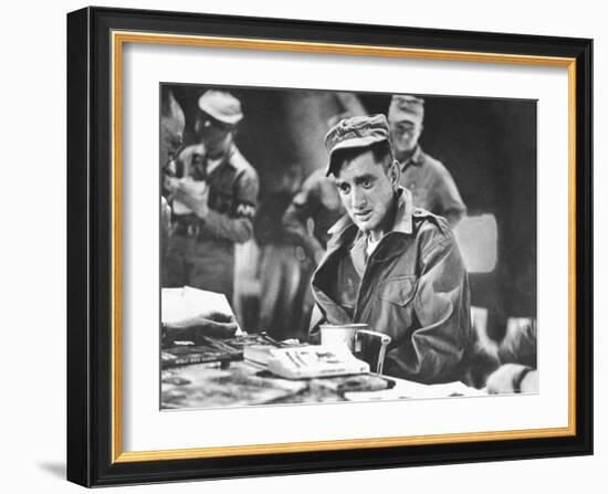 John Ploch, One of the Returned Americans, During Korean War Prisoner Exchange at Freedom Village-Michael Rougier-Framed Photographic Print