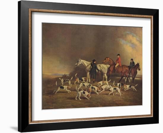 John Powlett and His Hounds, (C18th to 19th Centur), 1929-Benjamin Marshall-Framed Giclee Print