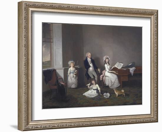 John Richard Comyns of Hylands Essex, with His Daughters, 1775-John Greenwood-Framed Giclee Print