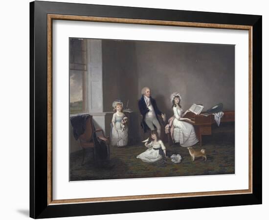 John Richard Comyns of Hylands Essex, with His Daughters, 1775-John Greenwood-Framed Giclee Print