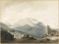 The Lake of Nemi and the Town of Genzano, 18Th Century (W/C on Paper)-John Robert Cozens-Giclee Print