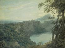 The Lake of Nemi and the Town of Genzano, 18Th Century (W/C on Paper)-John Robert Cozens-Giclee Print
