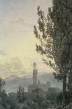 London from Greenwich Hill, C.1791 (W/C, Black Ink and Wash over Graphite on Wove Paper)-John Robert Cozens-Framed Giclee Print