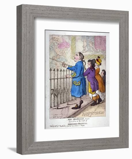 John Rosedale, Mariner, Exhibitor of the Hall of Greenwich Hospital, 1807-Thomas Rowlandson-Framed Giclee Print