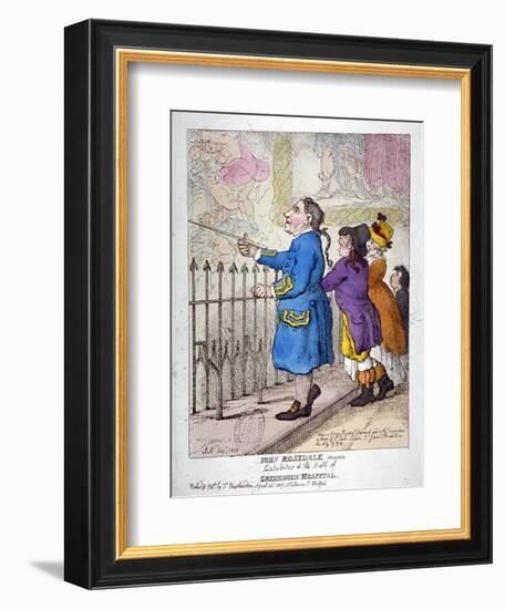 John Rosedale, Mariner, Exhibitor of the Hall of Greenwich Hospital, 1807-Thomas Rowlandson-Framed Giclee Print