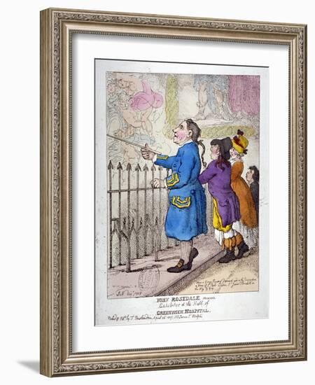 John Rosedale, Mariner, Exhibitor of the Hall of Greenwich Hospital, 1807-Thomas Rowlandson-Framed Giclee Print