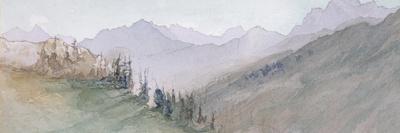 Mountains of Savoy Seen from the Brezon-John Ruskin-Giclee Print