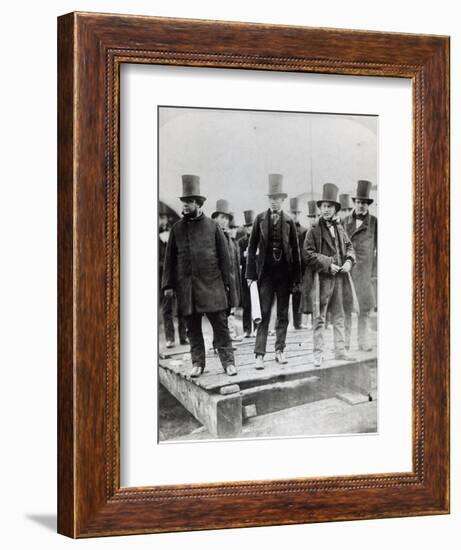 John Scott Russell, Henry Wakefield, Isambard Kingdom Brunel and Lord Derby-English Photographer-Framed Giclee Print