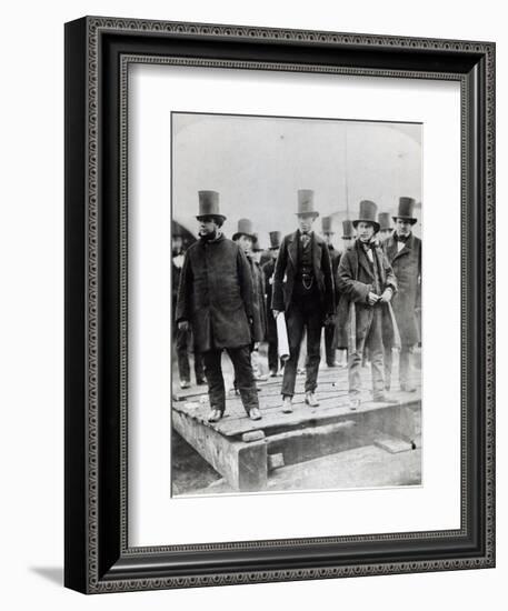 John Scott Russell, Henry Wakefield, Isambard Kingdom Brunel and Lord Derby-English Photographer-Framed Giclee Print