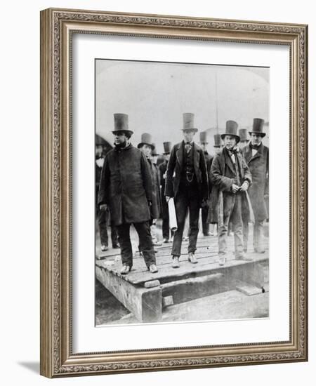 John Scott Russell, Henry Wakefield, Isambard Kingdom Brunel and Lord Derby-English Photographer-Framed Giclee Print