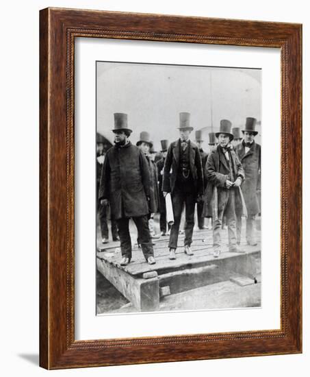 John Scott Russell, Henry Wakefield, Isambard Kingdom Brunel and Lord Derby-English Photographer-Framed Giclee Print