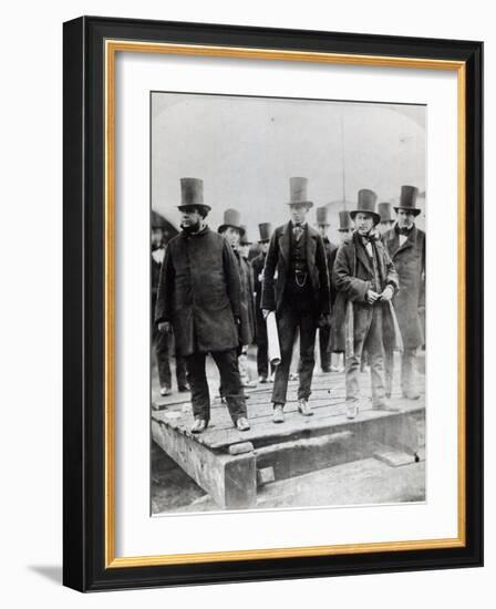 John Scott Russell, Henry Wakefield, Isambard Kingdom Brunel and Lord Derby-English Photographer-Framed Giclee Print