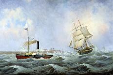 The Sailing Ship 'Anne' Leaving the River Tyne, 1859-John Scott-Framed Giclee Print