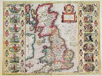 Map of Surrey, engraved by Jodocus Hondius-John Speed-Giclee Print