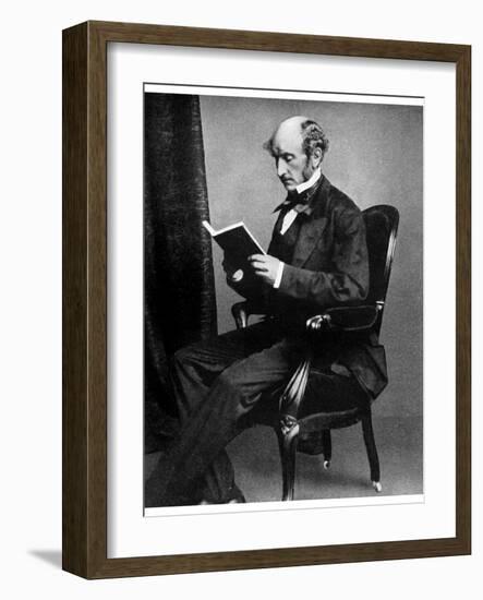 John Stuart Mill, British Philosopher and Social Reformer, 19th Century-null-Framed Giclee Print