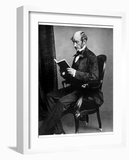 John Stuart Mill, British Philosopher and Social Reformer, 19th Century-null-Framed Giclee Print