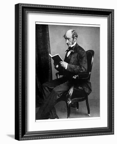 John Stuart Mill, British Philosopher and Social Reformer, 19th Century-null-Framed Giclee Print